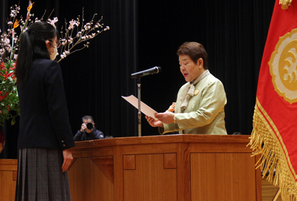 入会式の様子の写真